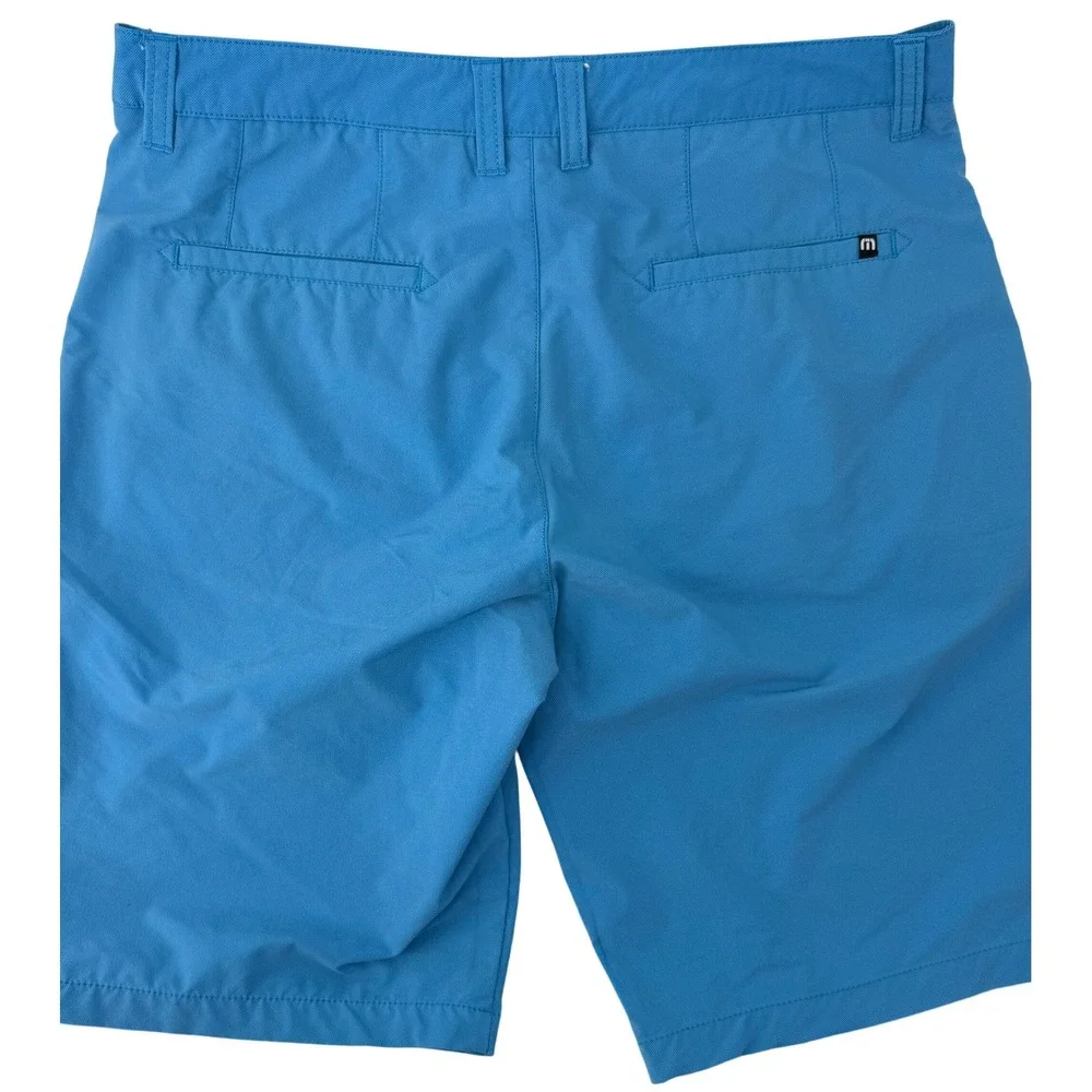 TravisMathew Beck Mens Blue Tech Golf Shorts Size 34 Stretch Performance 73706-0
